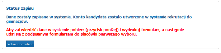 Rekrutacja do gimnazjów.