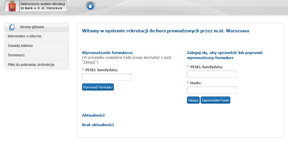 Dane kandydata... 4 Dane rodziców/opiekunów prawnych... 6 Wybór placówki... 7 Pouczenia... 8 Panel podsumowania.