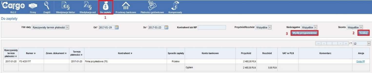 Rys. 264 Przykładowe wypełnienie przelewu rozliczającego kwotę VAT w PLN Dane w przelewie zostaną wypełnione automatycznie (dokładny opis w pkt. 8.1).