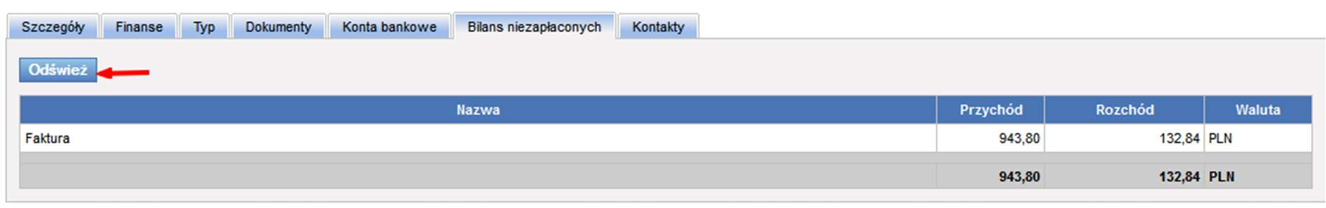 Rys. 79 Zakładka konta bankowe w Firmy Po otwarciu formularza Dodaj konto bankowe uzupełniamy dane. Pola oznaczone czerwoną gwiazdką, np. IBAN (Rys. 80, poz. 3), są obowiązkowe do wypełnienia.