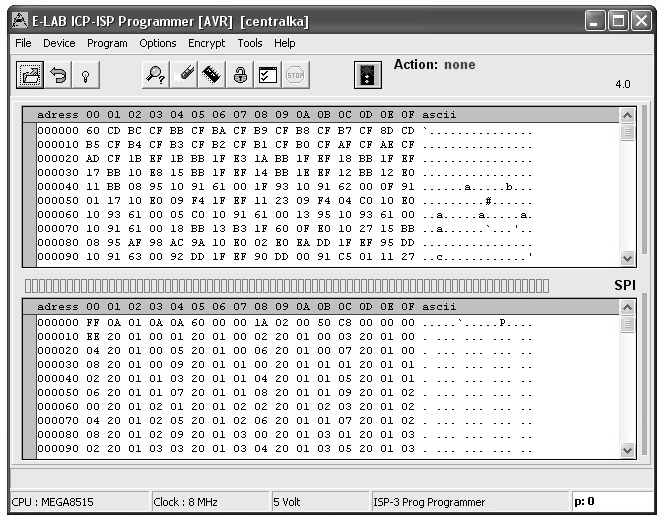 Szpitalny system przywoławczy jako przykład inteligentnej instalacji 191 Producent wykorzystanego w pracy sprzętu dodaje pliki *.hex oraz *.eep, niezbędne do pracy programu E-Lab Programmer.