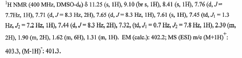 Związek 7: N-hydroksy-4-[1-(benzofuran-2-ylokarbonyloamino)cyklobut-1-yloetynylo]benzamid; Związek 8: N-hydroksy-4-[1-(benzofuran-2-ylokarbonyloamino)-cyklohept-1-yloetynylo]benzamid;
