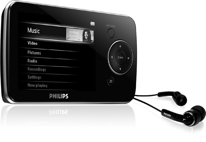 Philips GoGear audio video player SA5225 SA5225BT SA5245 SA5245BT SA5247 SA5247BT SA5285 SA5285BT SA5287 SA5287BT plzawartość opakowania Słuchawki Przewód USB Quick start guide 1 Install 2 Connect