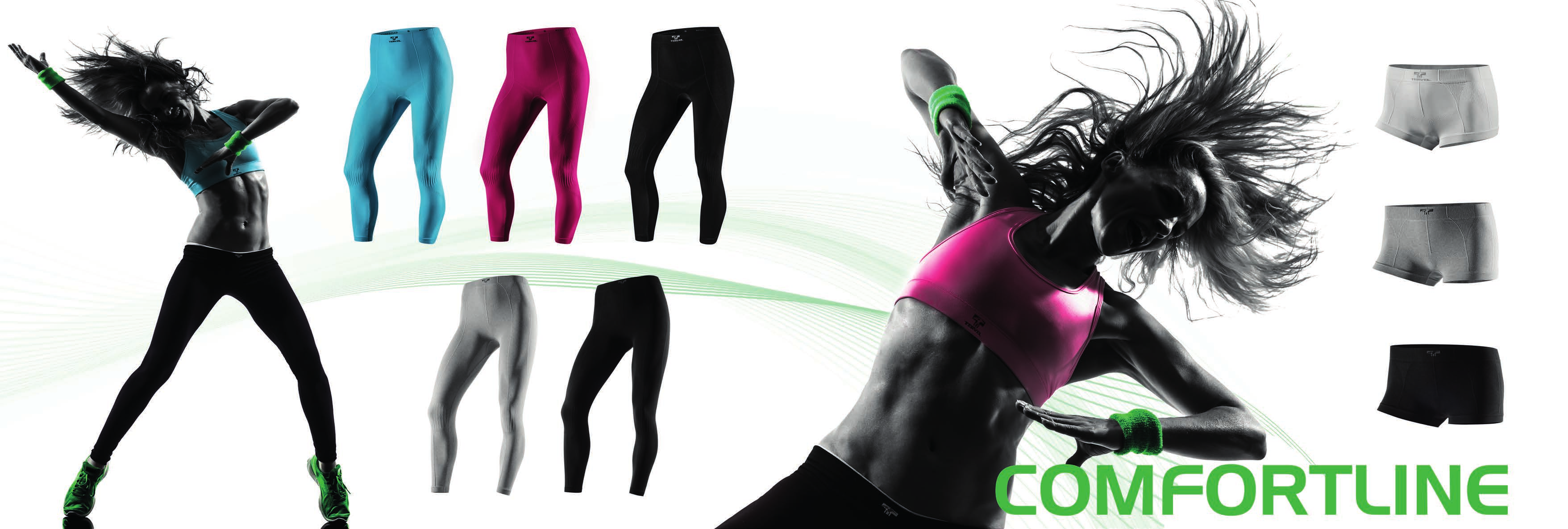 COM 4002 Getry damskie Women s pants Unterhose Frauen S, M, L, XL white ocean carmine COM 4001 Getry