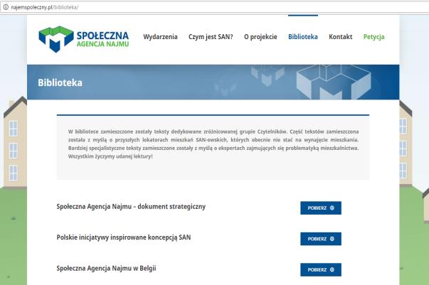 Społeczne Agencje Najmu efekty projektu 1.