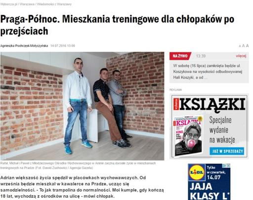 Habitat for Humanity Poland w mediach w 2016 r. Informacje o naszych działaniach regularnie pojawiają się w mediach lokalnych i ogólnopolskich: 1.