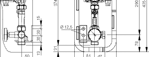 TACOSOL CIRC ER WYMIARY 1 3 2 1 Gwint zewnętrzny ISO 228, G 1 ( przewód do kolektora) 2 Gwint zewnętrzny ISO