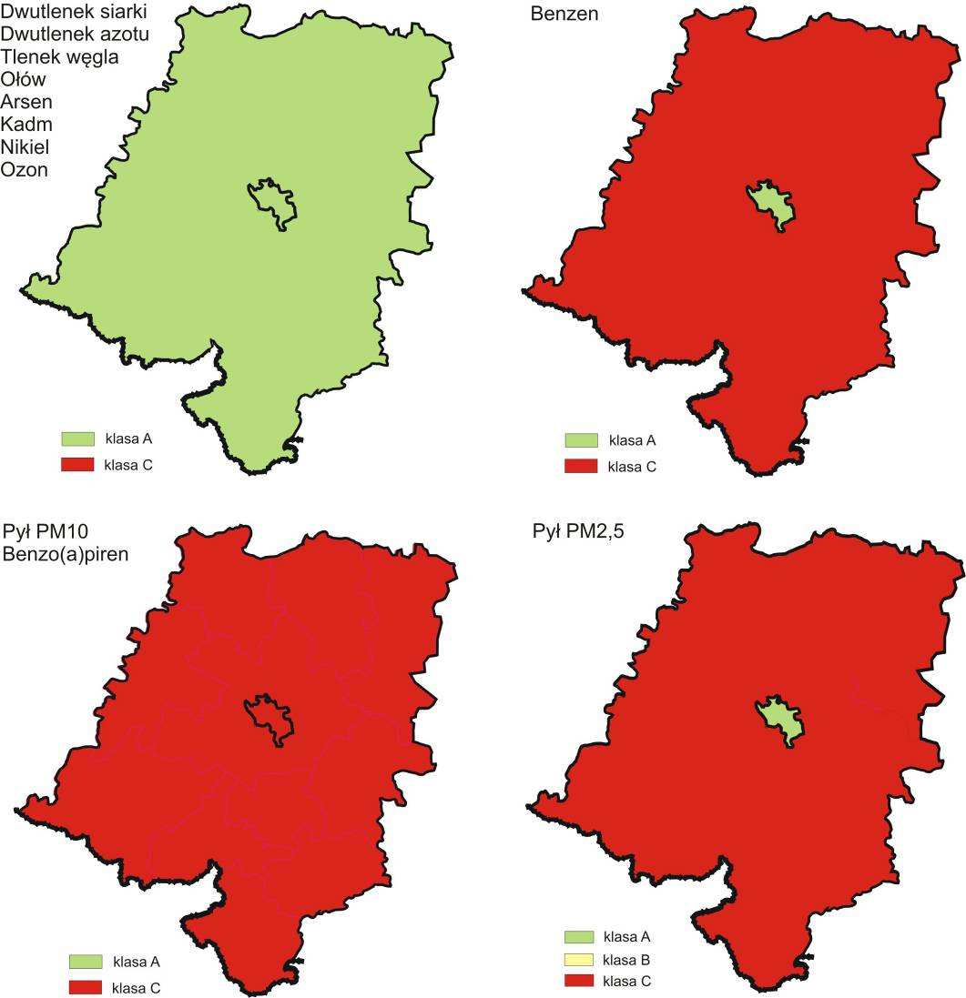 Tabela 33. Wyniki oceny jakości powietrza w 2011 r. pod kątem ochrony zdrowia ludzi Lp.