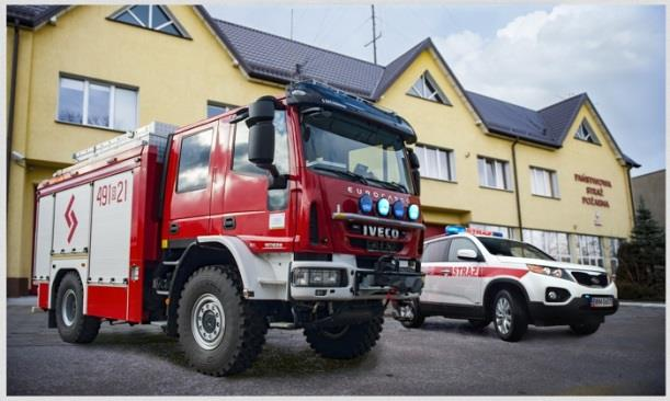 Pozyskane i przekazane mienie Ze środków KGPSP z firm ubezpieczeniowych (146 000 zł) oraz Starostwa Powiatowego (126 116,22 zł) przeprowadzono modernizację i remont nawierzchni wraz z poprawą