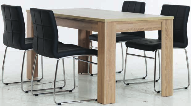 2 3648460 50% KRZESŁO 165.- STÓŁ VEDDE LUB KRZESŁO BAKKELY Stół S90 x D160 x W76 cm* z melaminy w kolorze dębu dzikiego przypominającego strukturę naturalnego drewna.
