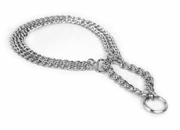 OBROŻA ZACIĄGANA POJEDYNCZA EN Single tightened chain collar, chrome DE Kettenhalsband, zugezogen, einzeln, verchromt RU Цепь-удавка одинарная, хромированная IT Collare semi-scorrevole singolo Ø 1,5