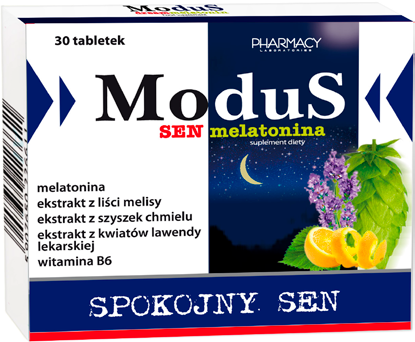 gorące nowości 16% MODUS SPOKOJNY DZIEŃ *30 TABL. MODUS SEN MELATONINA*30 TABL. PHARMACY LABORATOIRES Modus Spokojny Dzień tabletki. Dlaczego? Wspiera prawidłowe funkcjonowanie układu nerwowego.