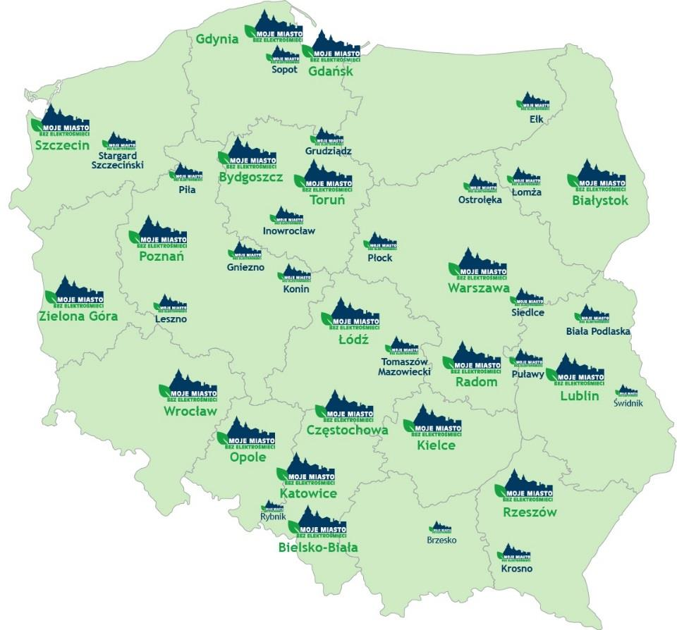 Moje Miasto bez Elektrośmieci kompleksowe rozwiązanie dla miast Największy w Polsce program