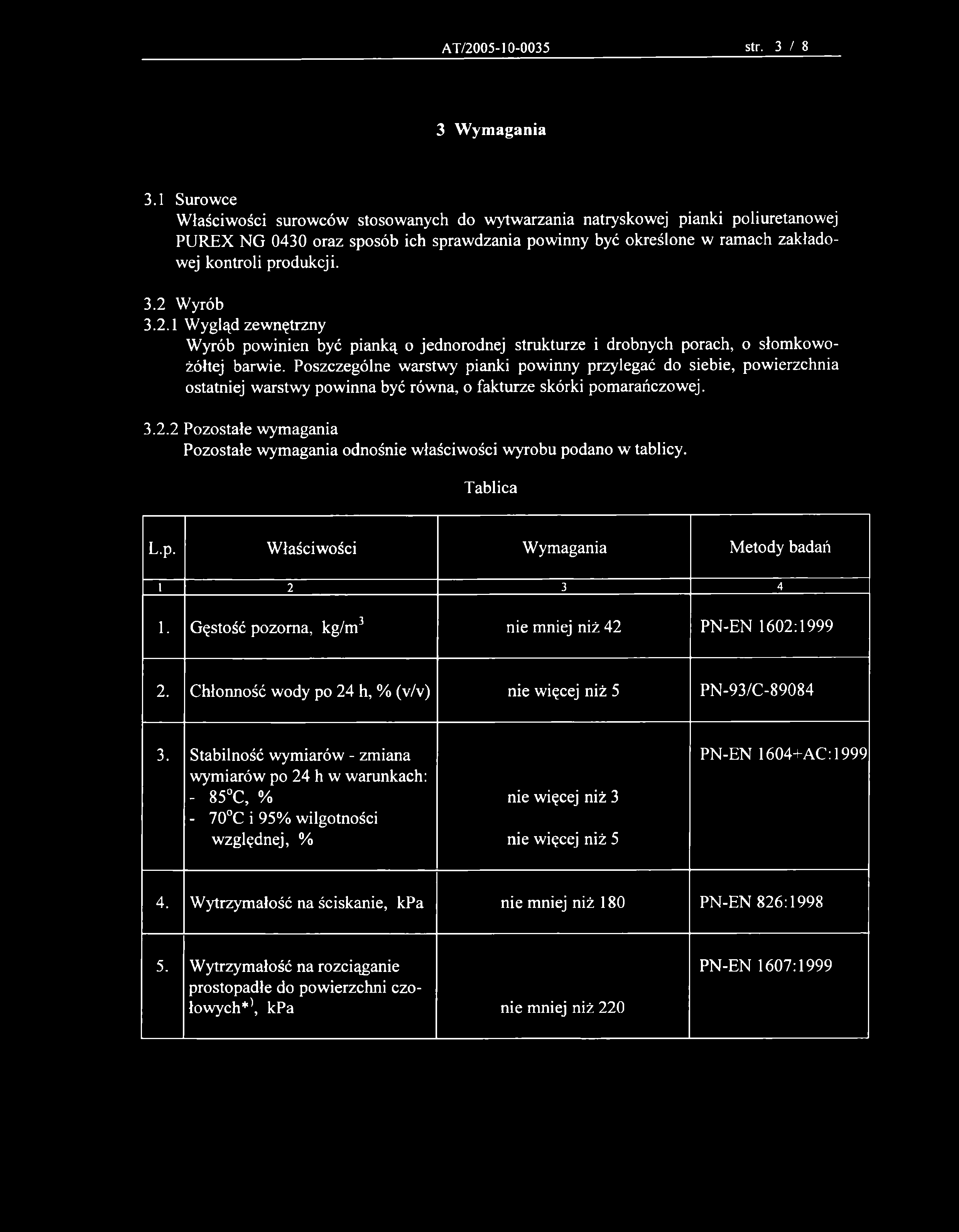 AT/2005-10-0035 str. 3 / 8 3 Wymagania 3.