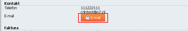 Rys. 226 Panel administracyjny, Zamówienia i płatności, Zamówienia, Lista zamówień, szczegóły zamówienia, zmiana e-mail kontrahenta jednorazowego.
