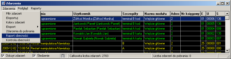 ACCO SATEL 45 9. Kliknąć wskaźnikiem myszki na przycisk oznaczony DODAJ SCHEMAT. Na liście wyświetlony zostanie schemat dzienny wyjątkowy. Równocześnie dla schematu zostanie utworzona ramka czasowa.