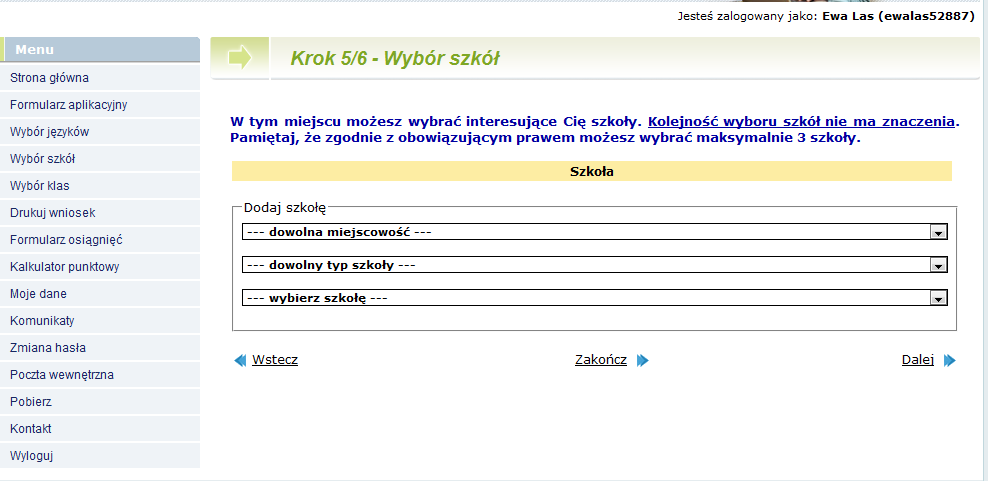 Krok 4/6 Wybór języków W celach informacyjnych dla szkoły możesz wskazać, jakich języków obcych chciałbyś się uczyć, gdybyś mógł je wybierać dowolnie.