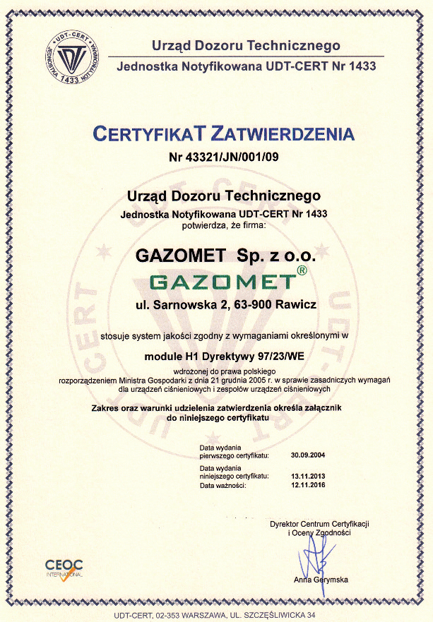 NOWOCZESNA TECHNIKA NIE TYLKO DLA GAZOWNICTWA GAZOMET Sp. z o.o. ma swe początki w 1862 r. Od 1954 r. jesteśmy firmą pracującą na potrzeby polskiego gazownictwa. W 1969 r.