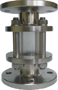 PRZEZIERNIK CYLINDRYCZNY W-KC DN 20 100 PN 16 Charakterystyk a : Zastosowanie : - przyłącze : kołnierzowe - przeziernik cylindryczny szklany - przez iernik z rurką szklaną - pe łen przelot - element