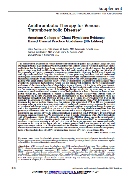 ACCP (2008) guidelines now suggest administration of thrombolytic therapy in selected high-risk patients without hypotension who are