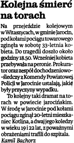 Dziennik Polski Kraków 7.01.2013 Fakt Gdañsk 7.01.2013 Gazeta Wyborcza Zielona Góra7.