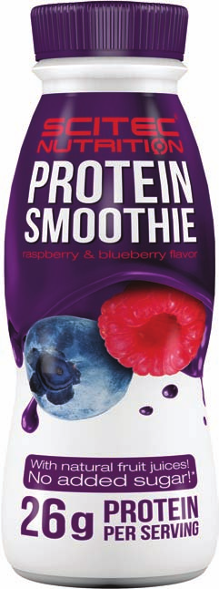 ODŻYWKI BIAŁKOWE PROTEIN SMOOTHIE Wyśmienity shake proteinowy gotowy do spożycia! Z zawartością naturalnych soków owocowych! Bez dodatku cukru! W trzech wyśmienitych smakach!