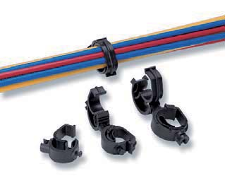 1.11 Opaski kablowe i elementy mocujące Obejmy i uchwyty zatrzaskowe Elementy mocujące do rur i przewodów, samozamykające Seria AHC Uchwyty AHC (Automatic Harness Clip) umożliwiają mocowanie przed