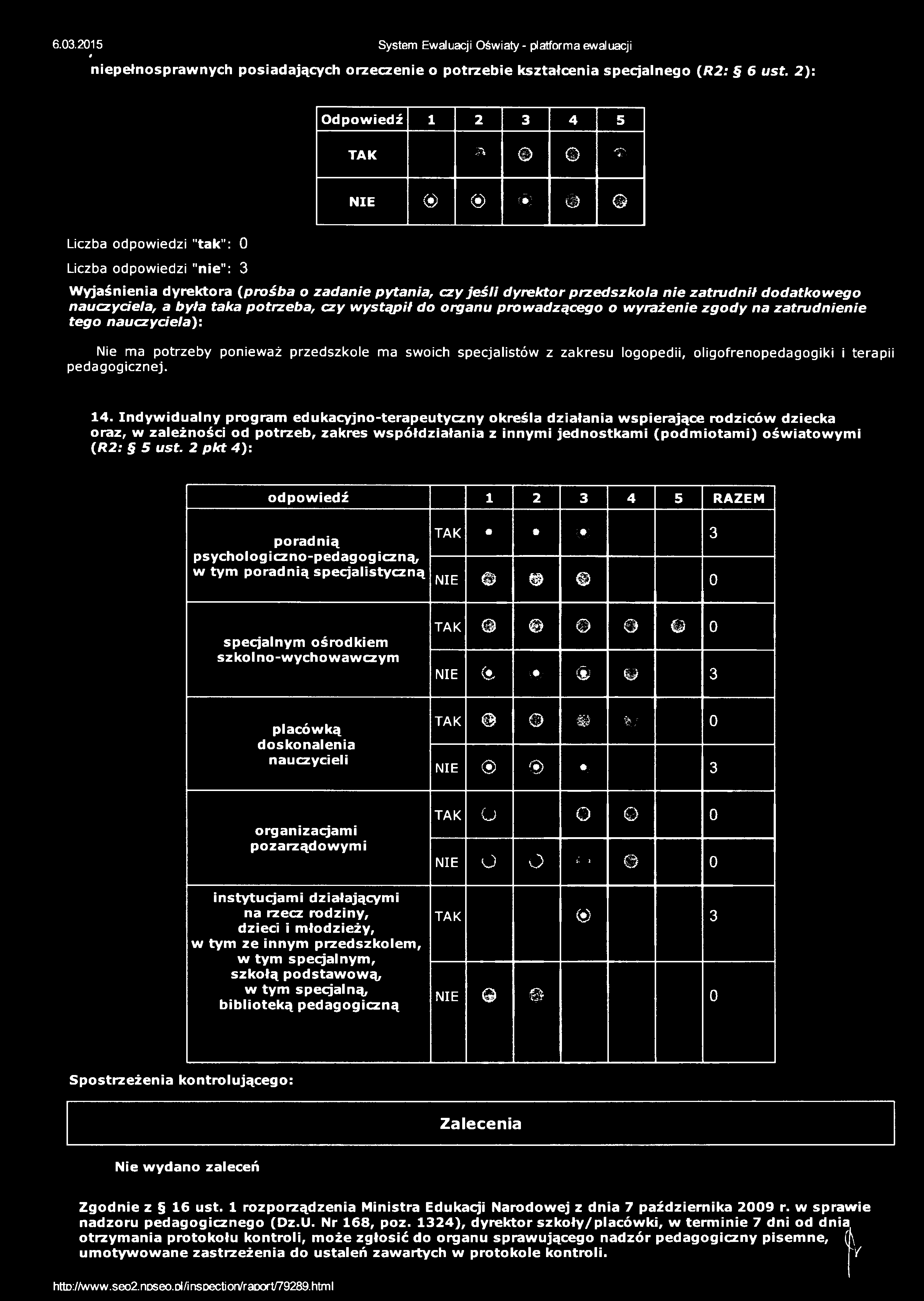 * niepełnosprawnych posiadających orzeczenie o potrzebie kształcenia specjalnego (R2: 6 ust.