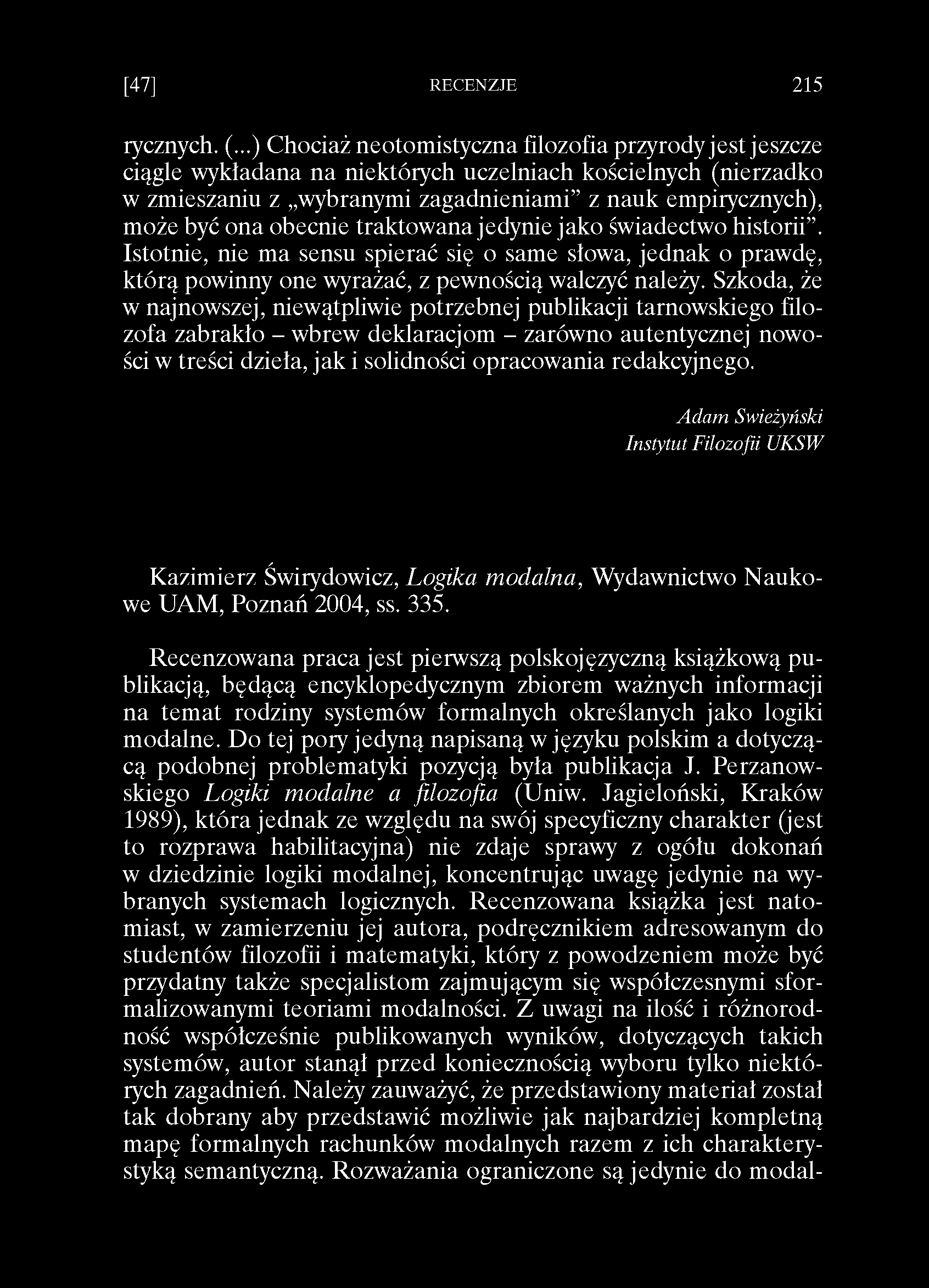 [47] RECENZJE 215 rycznych. (.