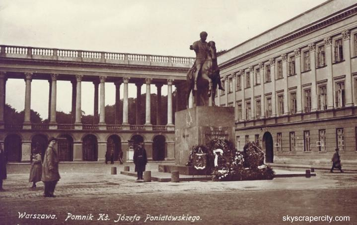 Pałac Saski i Plac Saski po odzyskaniu niepodległości cerkiew rozebrano, a