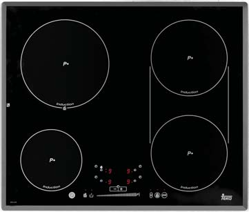 PŁYTY KUCHENNE Teka Płyty indukcyjne MODEL IQS 643 490 600 510 560 55 TCS - sterowanie sensorowe typu Slider - timer z sygnałem akustycznym - system rozpoznawania naczyń - funkcja Power Plus -