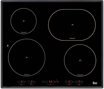 Teka PŁYTY KUCHENNE Płyty indukcyjne MODEL IR 642 490 600 510 560 55 - sterowanie sensorowe - timer z sygnałem akustycznym - minutnik - system rozpoznawania naczyń - funkcja Power Plus - funkcja