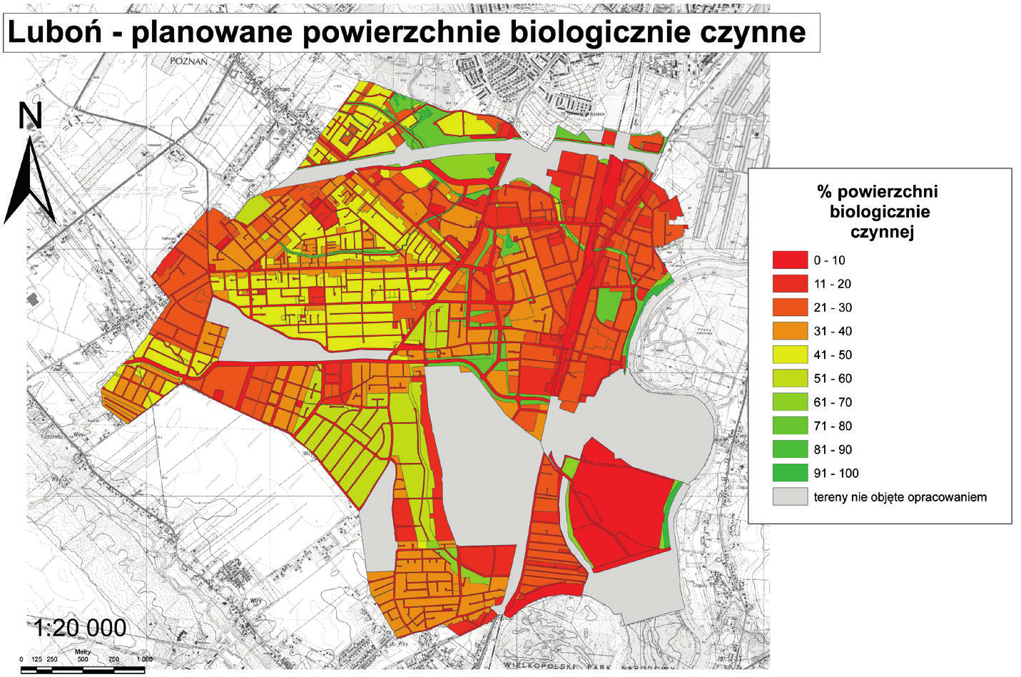 226 Piotr Szczepański, Karol Mrozik, Beata Raszka zaikowy i rozdrobniony. Jest to szczególnie widoczne w strefach koncentracji usług, przy głównych ciągach komunikacyjnych.
