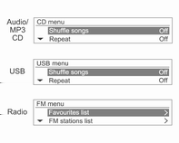 110 System audio-nawigacyjny rozłożenie mocy dźwięku lewo/ prawo: wyregulować rozłożenie mocy dźwięku między głośnikami lewymi/prawymi w zakresie od 15 z lewej strony do 15 z prawej strony EQ