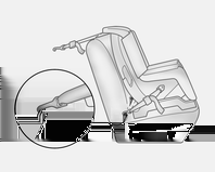 Fotele, elementy bezpieczeństwa 57 9 Ostrzeżenie Upewnić się, że zatrzask dodatkowego pasa fotelika dziecięcego jest prawidłowo połączony z zaczepem