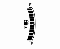 Wskaźniki i przyrządy 73 Obrotomierz <Benzyna> <Olej napędowy> Wskaźnik poziomu paliwa Wskazuje prędkość obrotową silnika w obrotach na minutę.