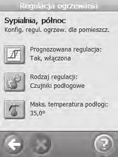 4. Modyfikacja istniejącej instalacji W opcji Sterowanie Ogrzewaniem można zmienić: metodę prognozowania tryb sterowania maksymalną temperaturę podłogi.