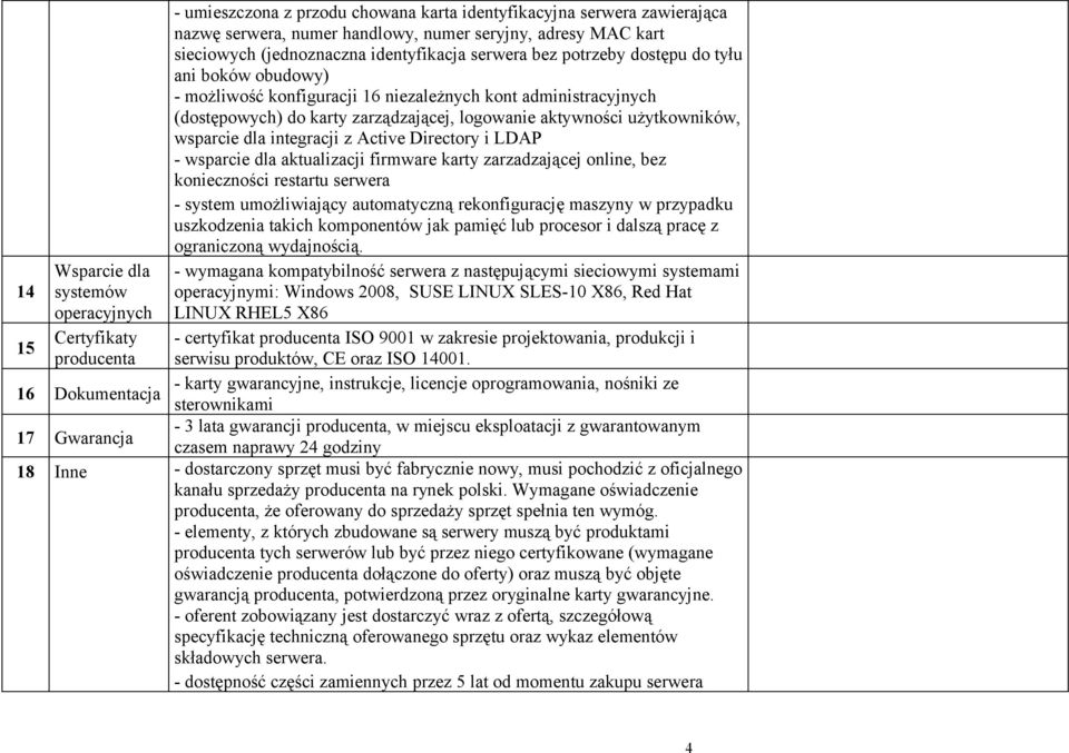 (dostępowych) do karty zarządzającej, logowanie aktywności użytkowników, wsparcie dla integracji z Active Directory i LDAP - wsparcie dla aktualizacji firmware karty zarzadzającej online, bez