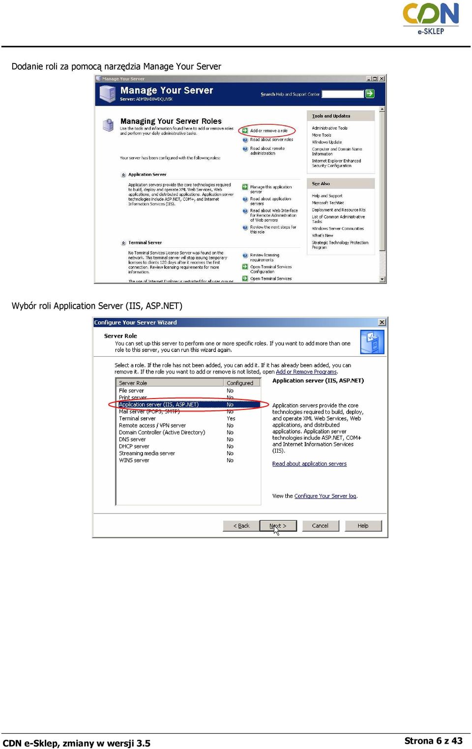 Application Server (IIS, ASP.