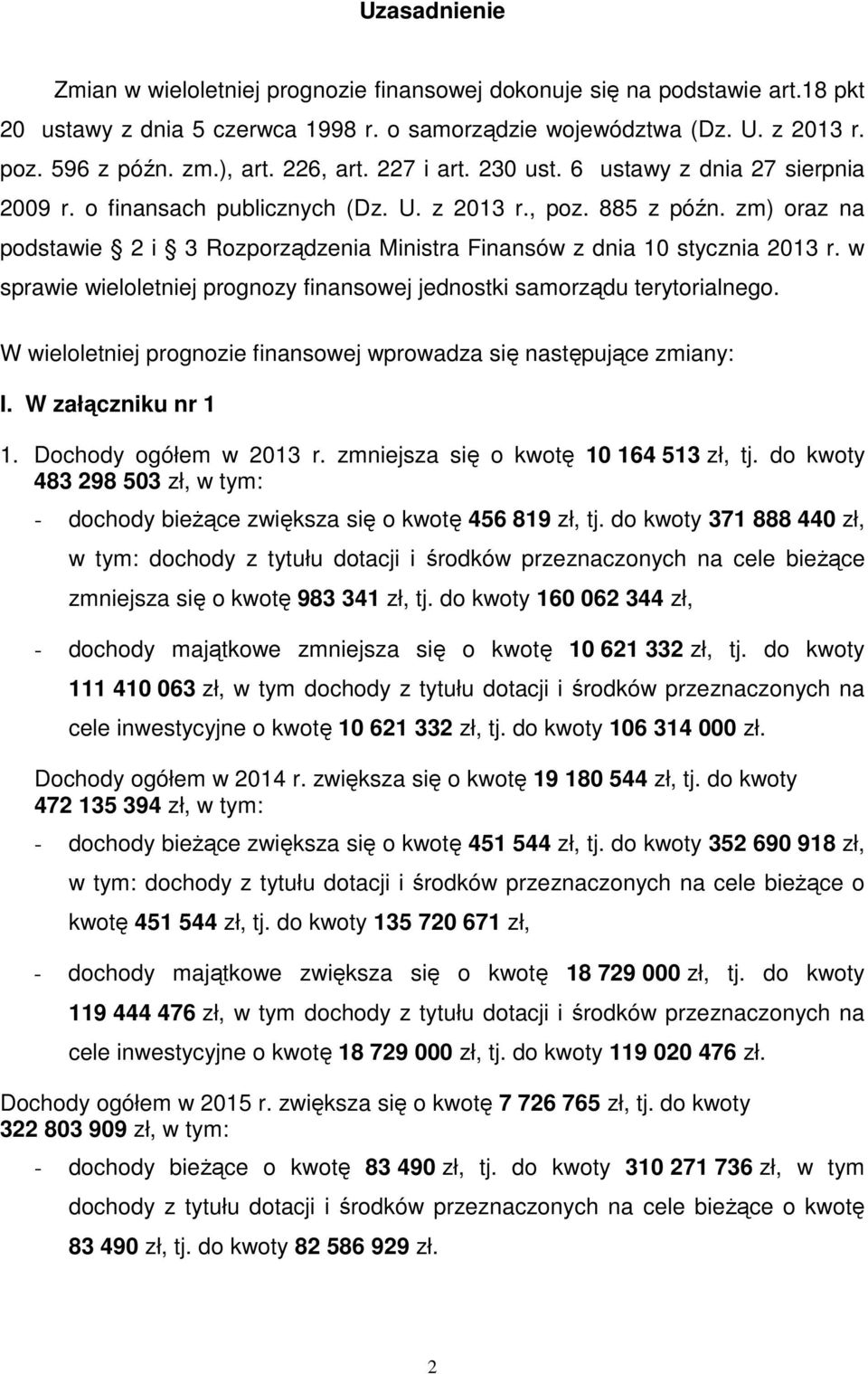 zm) oraz na podstawie 2 i 3 Rozporządzenia Ministra Finansów z dnia 10 stycznia 2013 r. w sprawie wieloletniej prognozy finansowej jednostki samorządu terytorialnego.