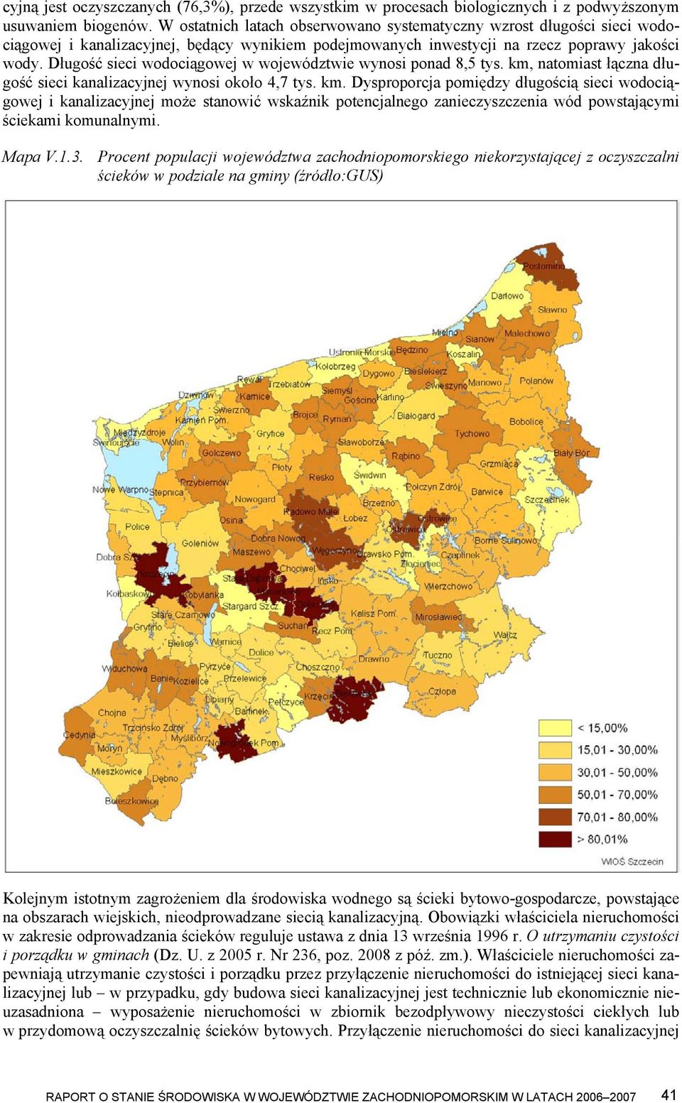 Długość sieci wodociągowej w województwie wynosi ponad 8,5 tys. km,