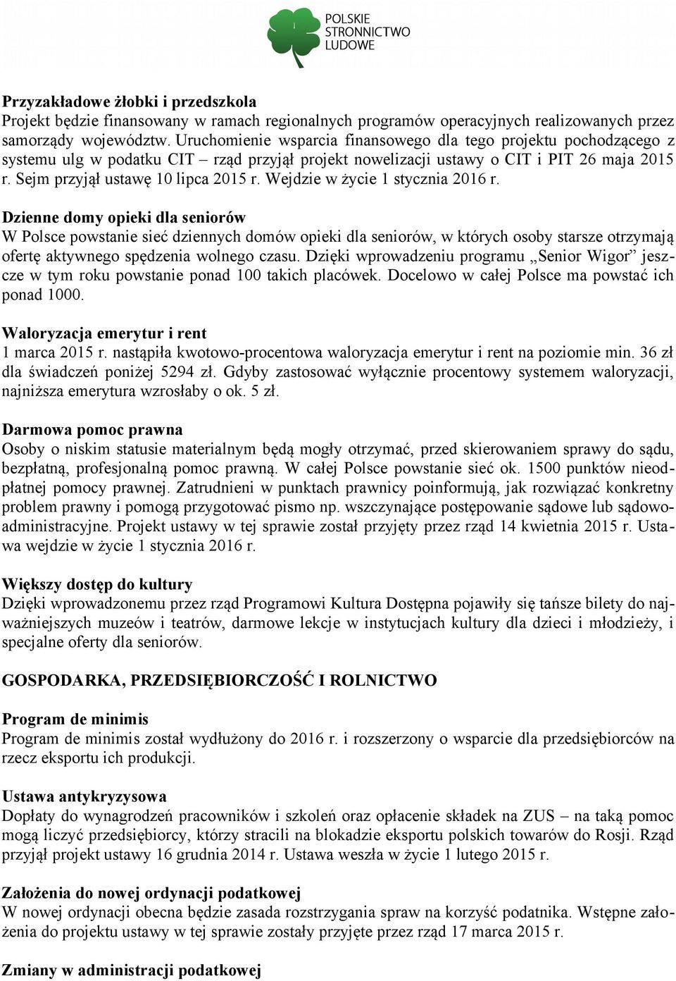 Wejdzie w życie 1 stycznia 2016 r.