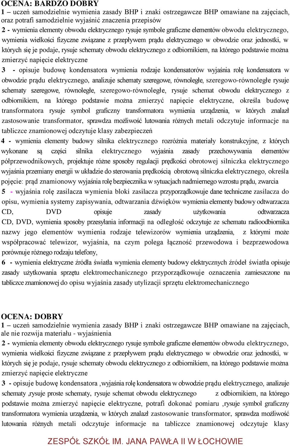 napięcie elektryczne 3 - opisuje budowę kondensatora wymienia rodzaje kondensatorów wyjaśnia rolę kondensatora w obwodzie prądu elektrycznego, analizuje schematy szeregowe, równoległe,