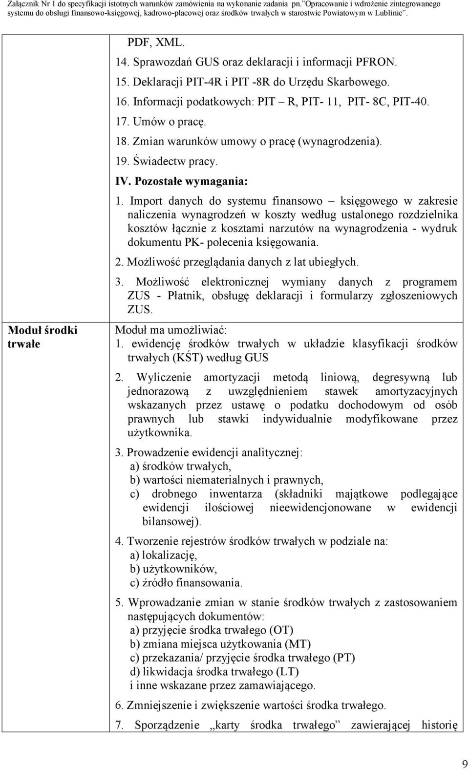 Import danych do systemu finansowo księgowego w zakresie naliczenia wynagrodzeń w koszty według ustalonego rozdzielnika kosztów łącznie z kosztami narzutów na wynagrodzenia - wydruk dokumentu PK-