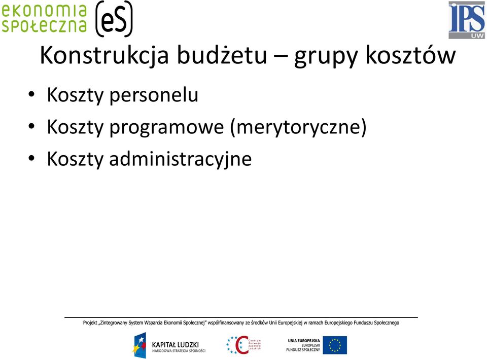 Koszty programowe