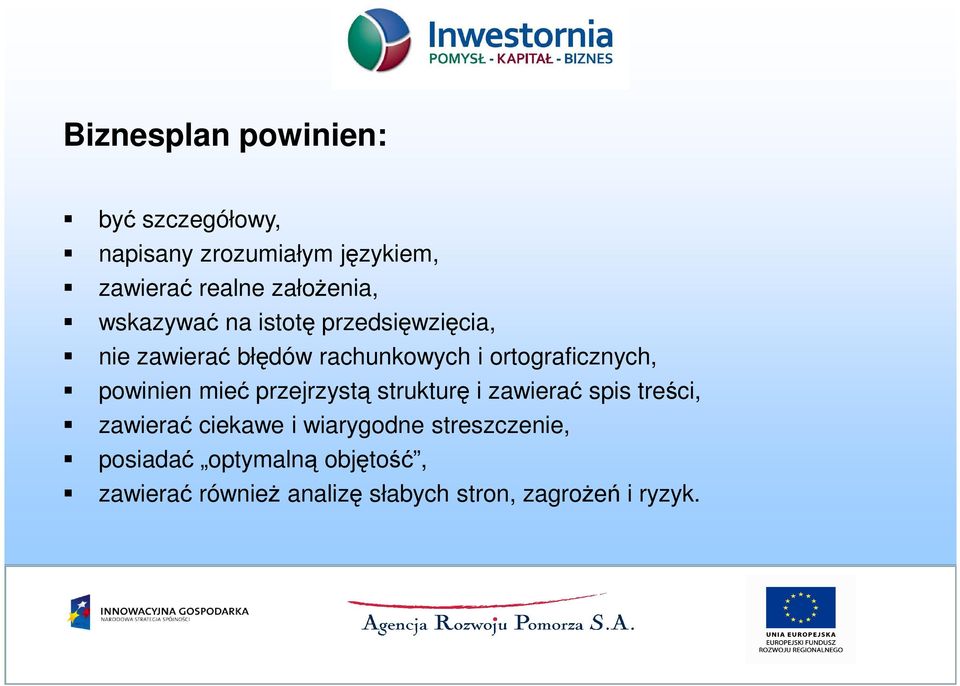 ortograficznych, powinien mieć przejrzystą strukturę i zawierać spis treści, zawierać ciekawe