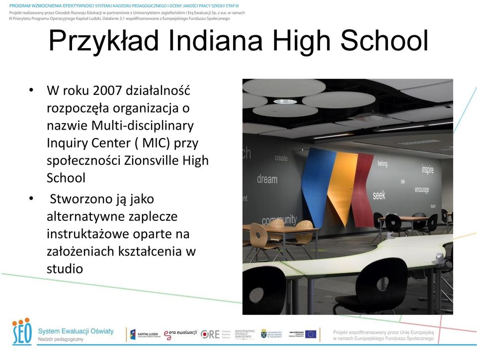 przy społeczności Zionsville High School Stworzono ją jako