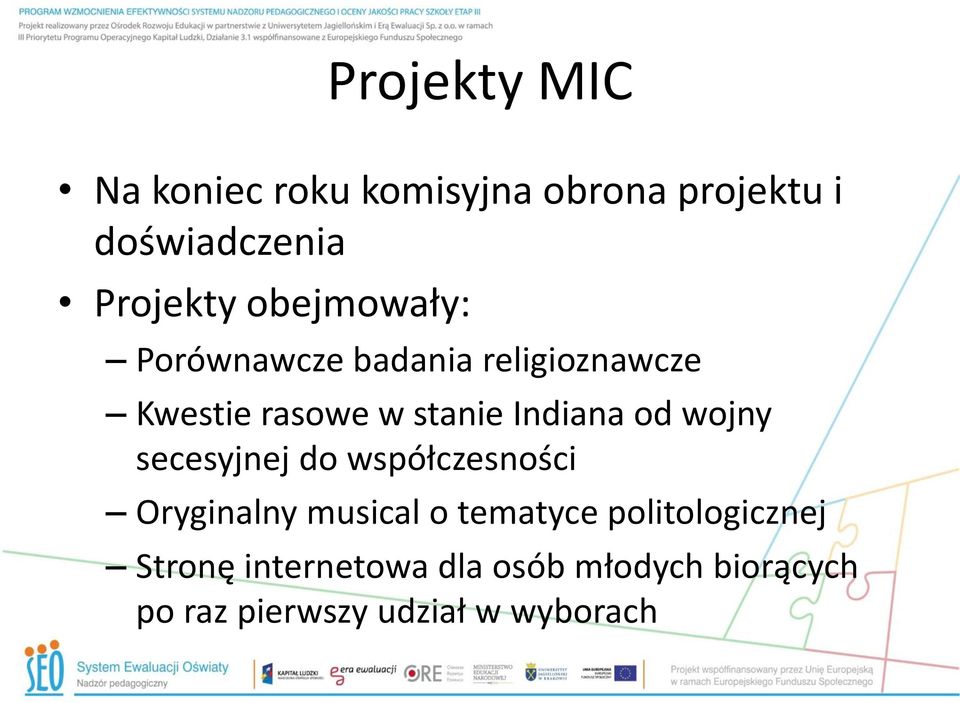 od wojny secesyjnej do współczesności Oryginalny musical o tematyce