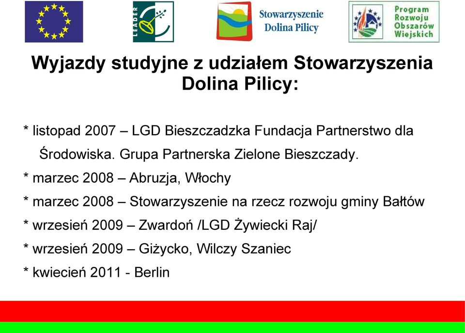 * marzec 2008 Abruzja, Włochy * marzec 2008 Stowarzyszenie na rzecz rozwoju gminy Bałtów *