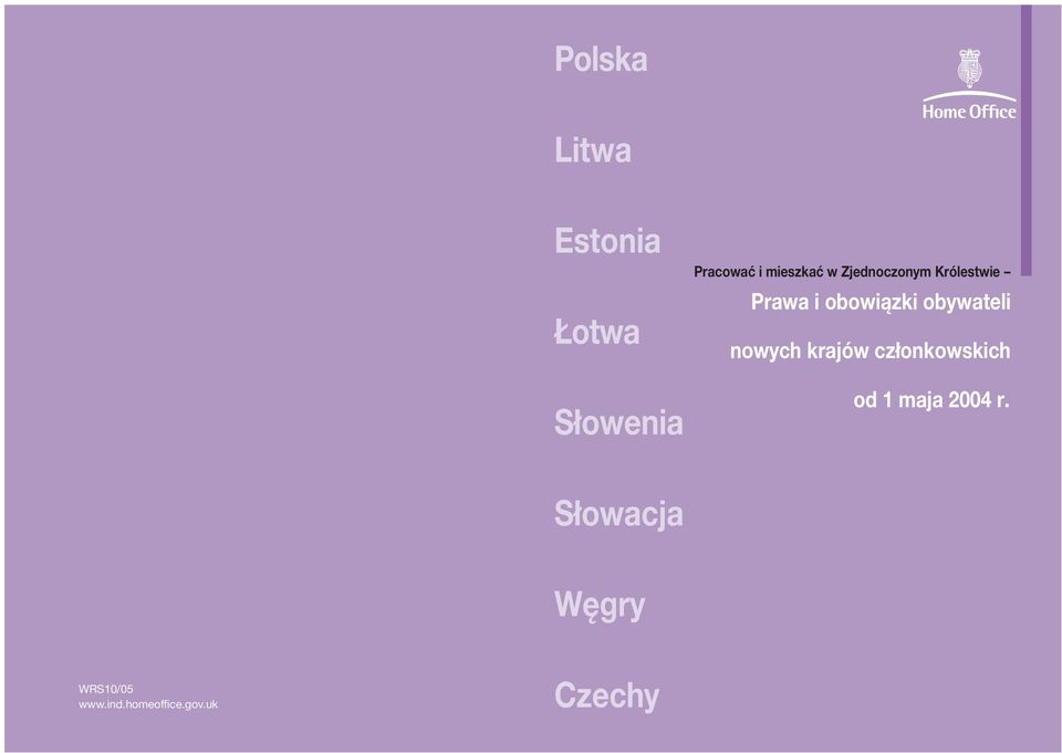 obywateli nowych krajów członkowskich od 1 maja 2004